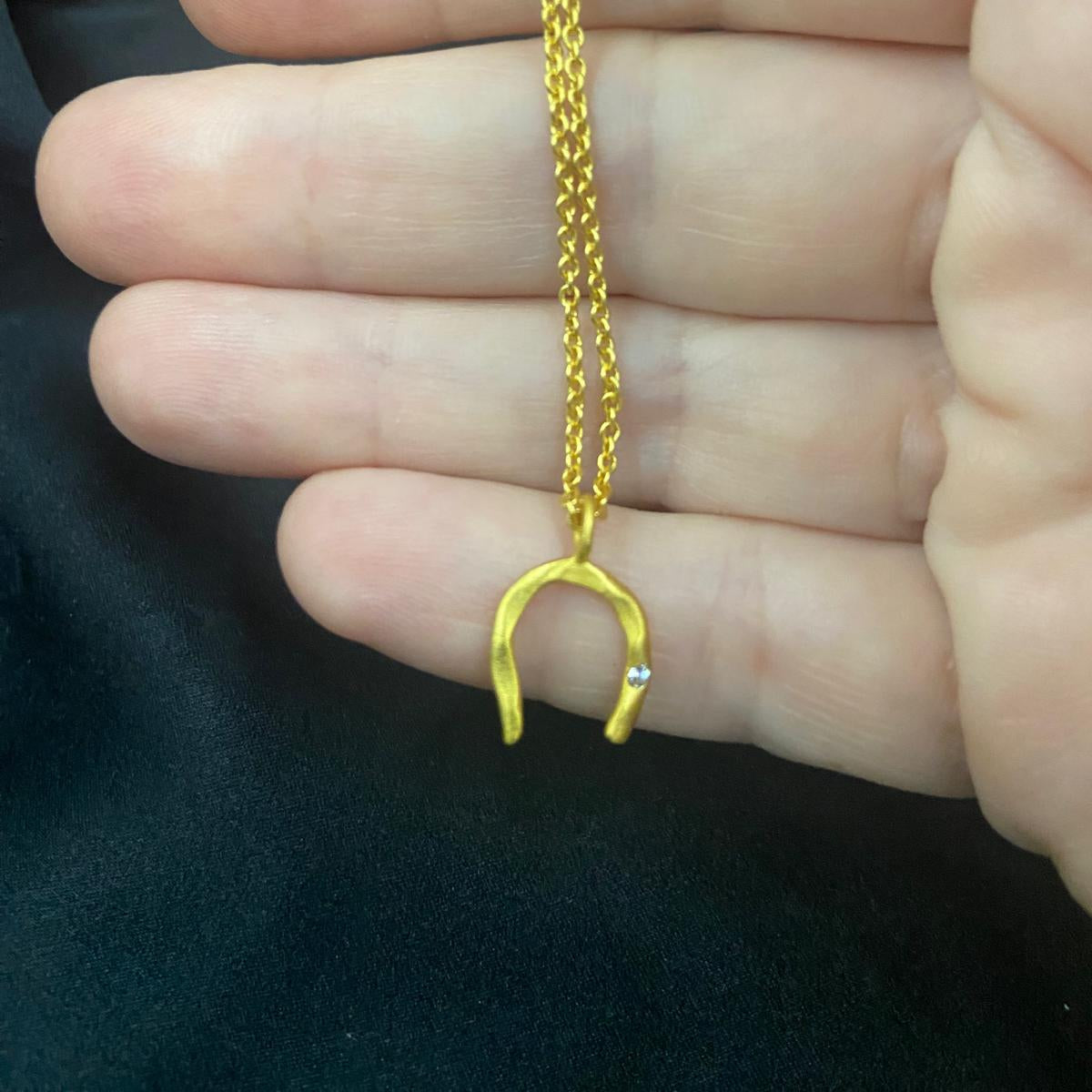 Cadena HERRADURA bañada en oro