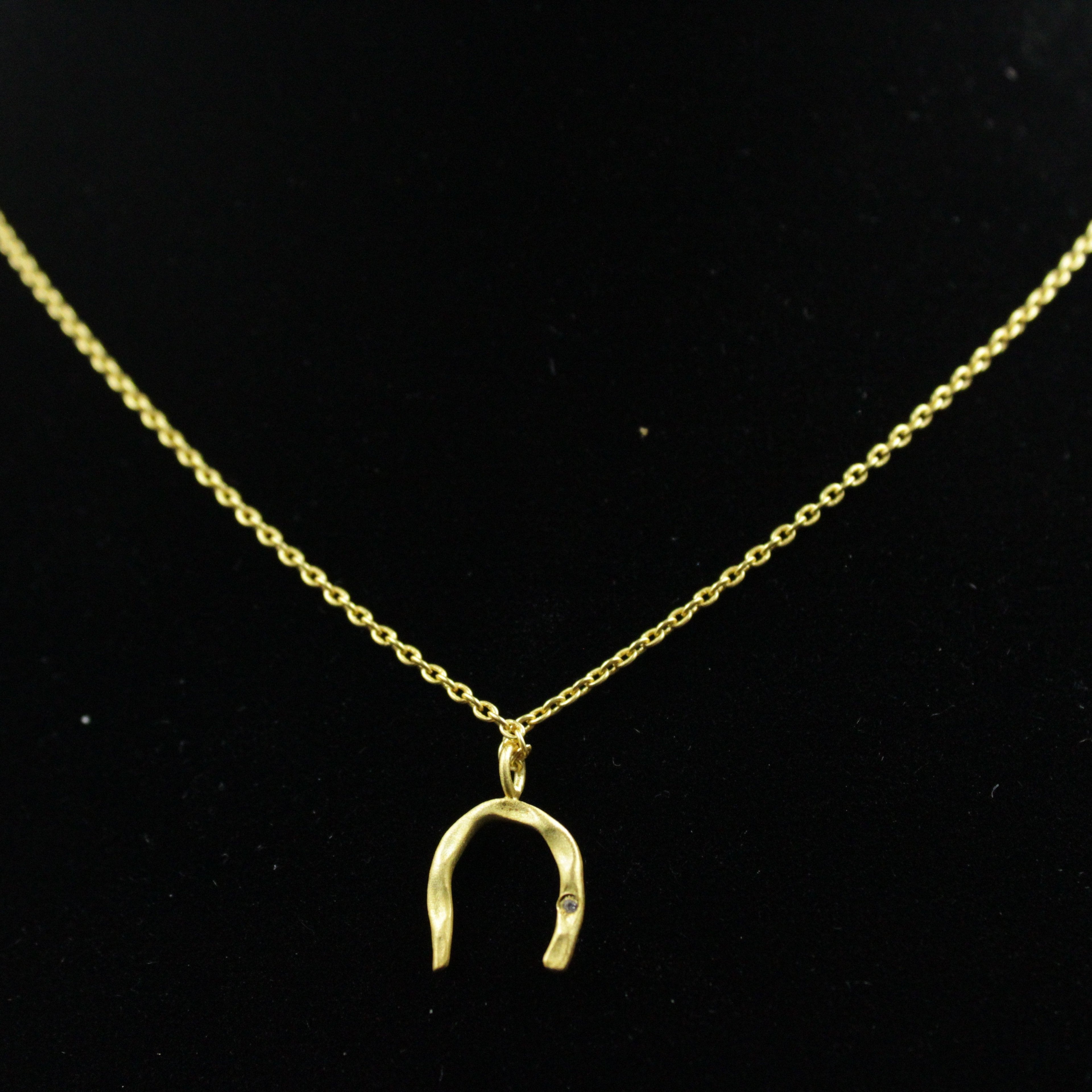 Cadena HERRADURA bañada en oro